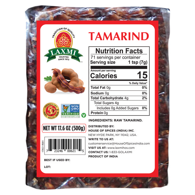 LX. TAMARIND SEEDLESS (SLAB) 25X500 GM (NONGMO)
