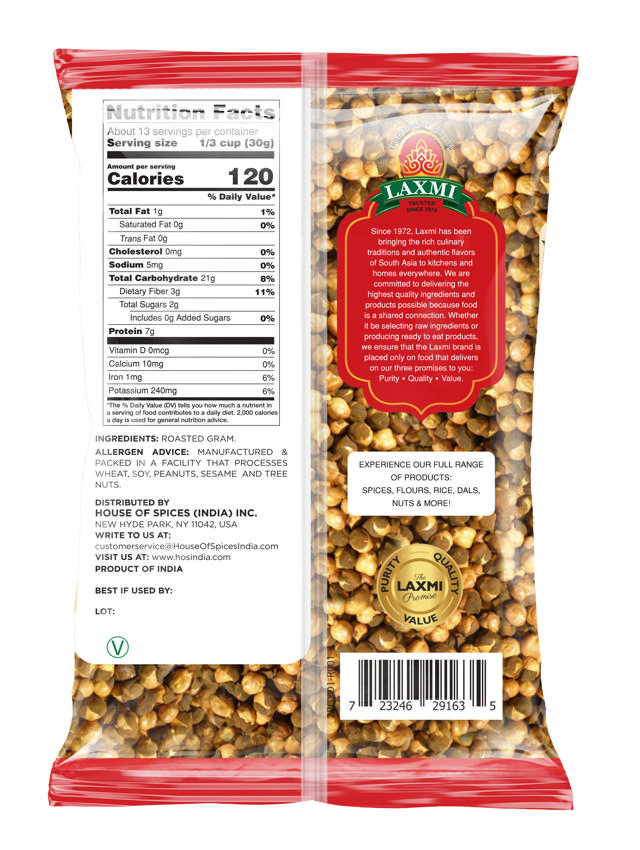 LX. DESI ROASTED CHANA (POUCH) 20X400 GM
