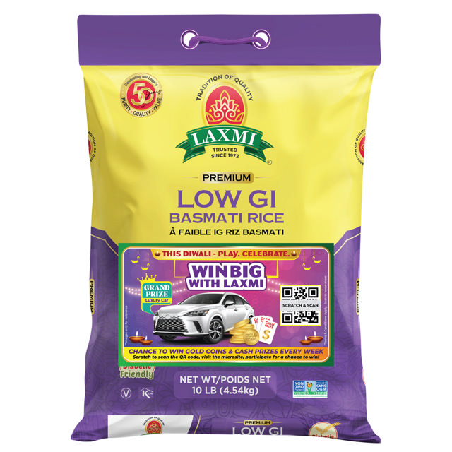LX. LOW GI BASMATI RICE 4X10 LB (DIWALI PROMO)