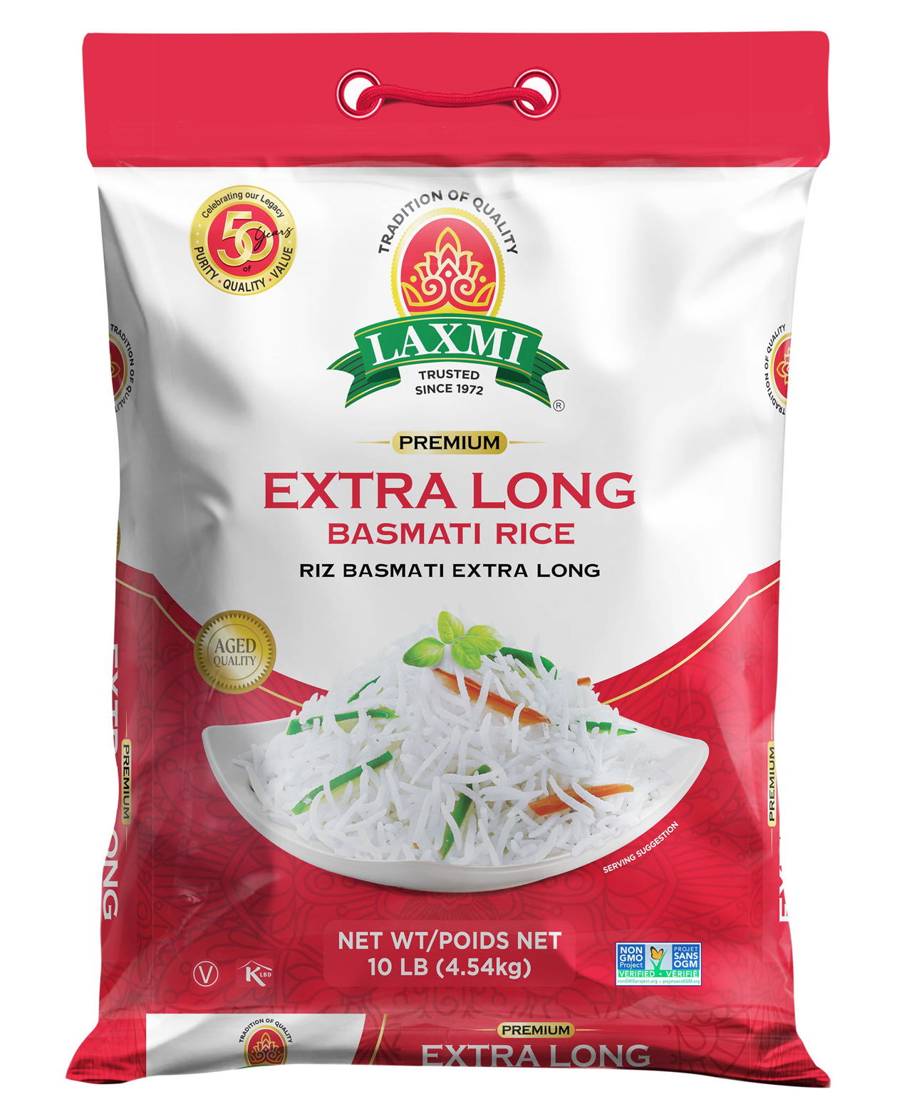 LX. EXTRA LONG BASMATI RICE 4X10LB (NONGMO)