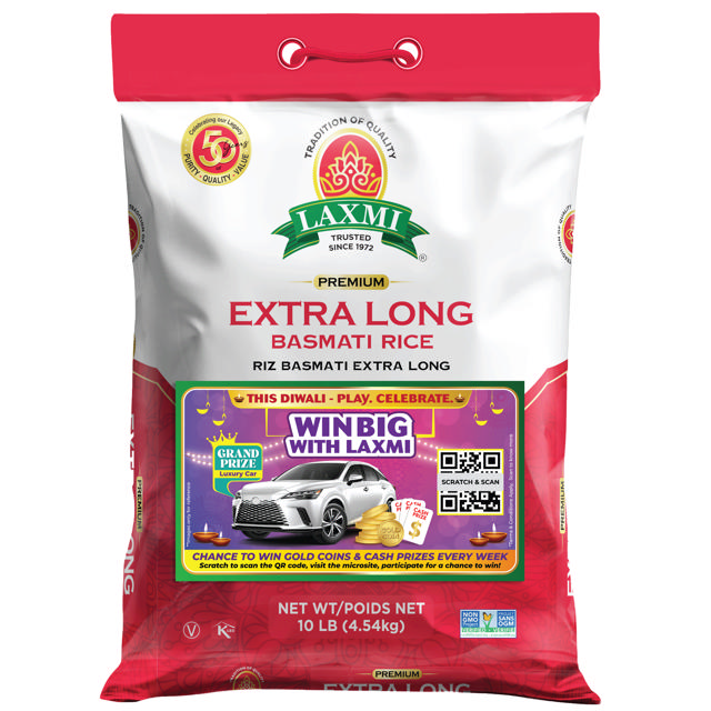 LX. EXTRA LONG BASMATI RICE 4X10 LB (DIWALI PROMO)