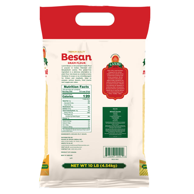 LX. FRESHLY MILLED BESAN FLOUR 4X10 LB (NONGMO)