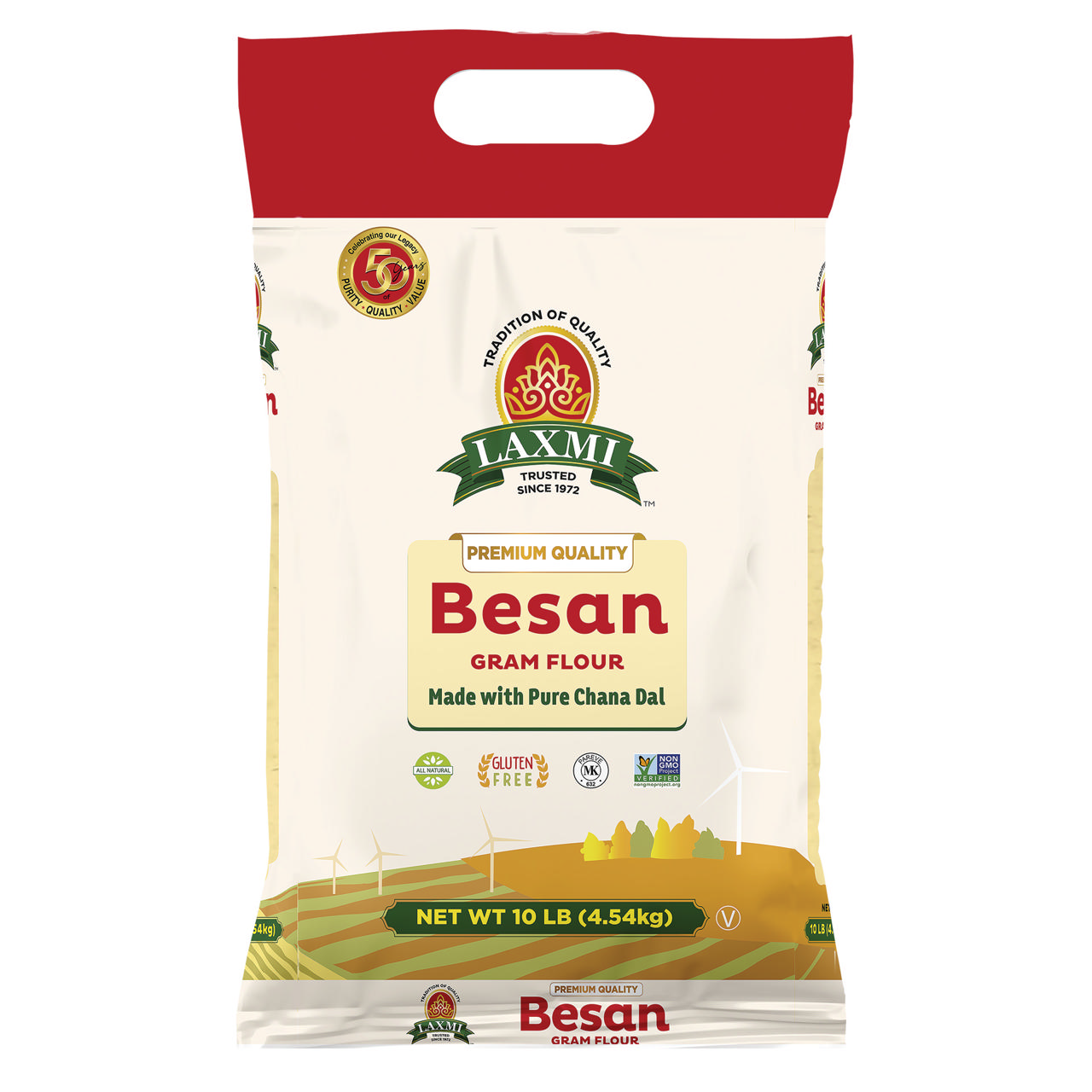 LX. FRESHLY MILLED BESAN FLOUR 4X10 LB (NONGMO)