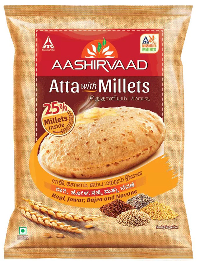 AASHIRVAAD ATTA WITH MILLETS 4X10 LB