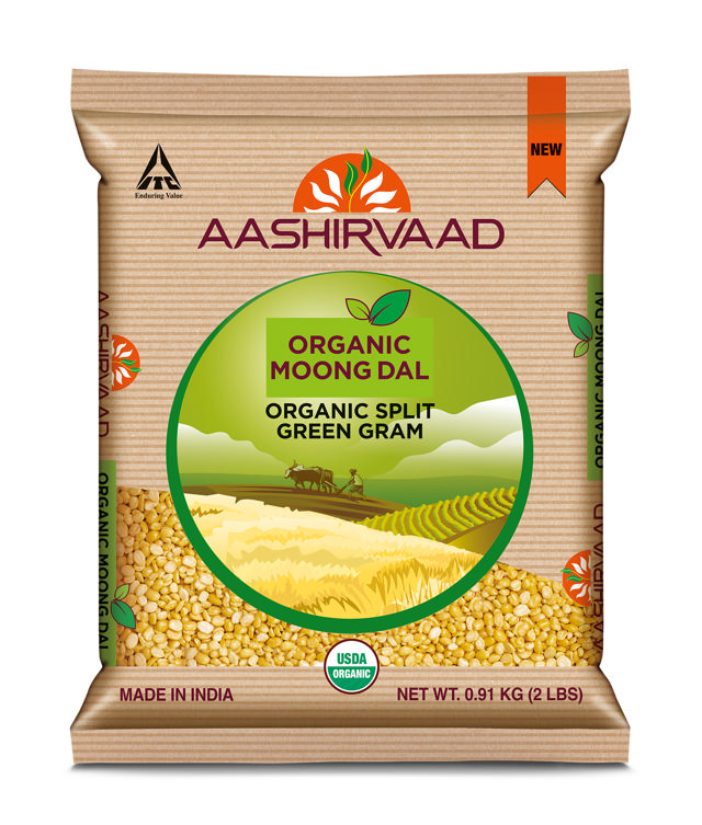 AASHIRVAAD ORGANIC MOONG DAL 12X2 LB