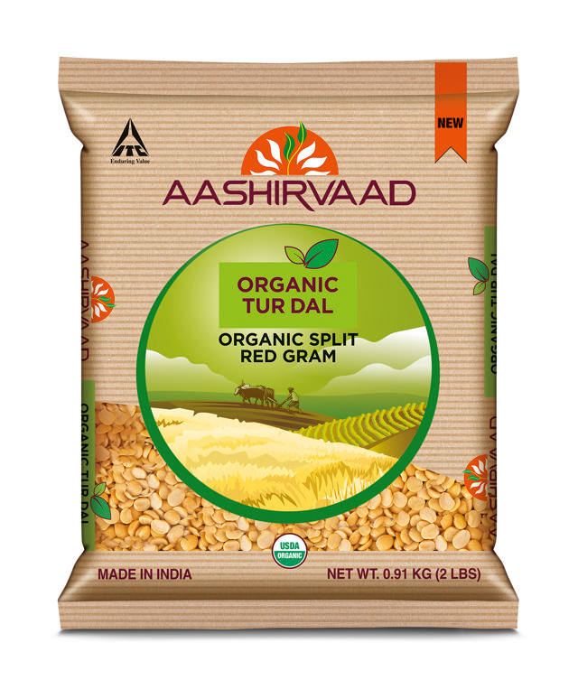 AASHIRVAAD ORGANIC TOOR DAL 12X2 LB