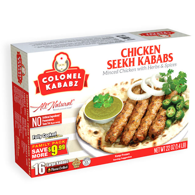 COLONEL CHICKEN SEEKH KABAB 12X636 GM