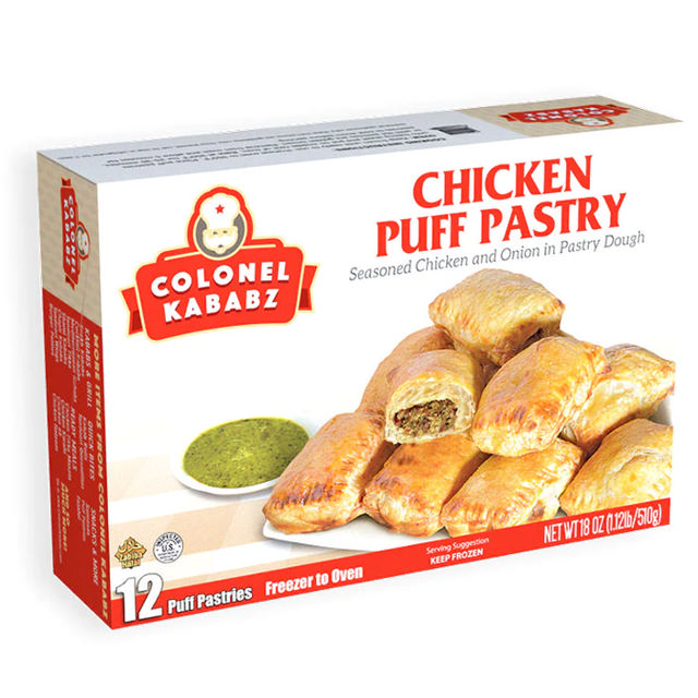 K.F. CHICKEN PUFF PASTRY (12 PCS) 9x454 GM 