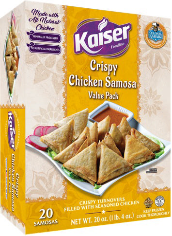 K.F. CRISPY CHICKEN SAMOSA VP(20 PCS) 9X560 GM[PS]