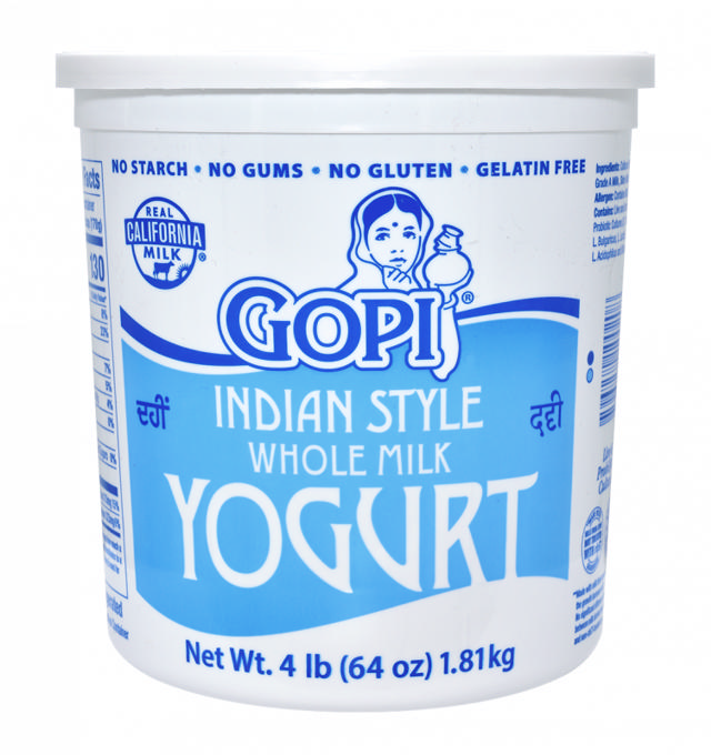 GOPI WHOLE MILK YOGURT 6X4 LB