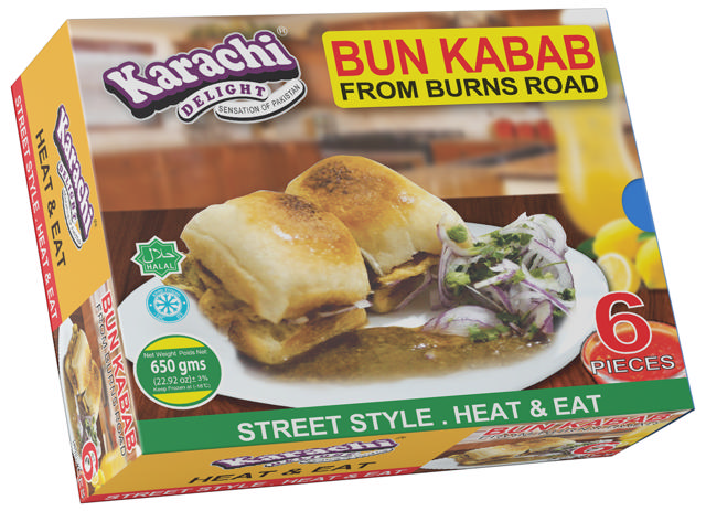 K.D BUN KABAB WITH CHUT. 8X6X80 GM