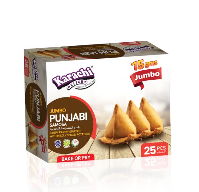 K.D POTATO PUNJABI JUMBO SAMOSA BLK6X25X75 GM [NP]