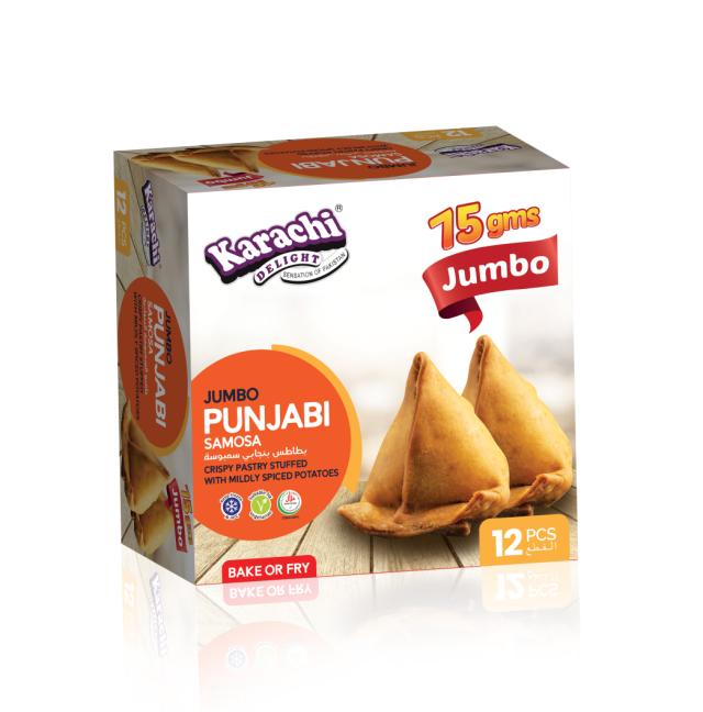 K.D POTATO PUNJABI JUMBO SAMOSA 8X12X75 GM