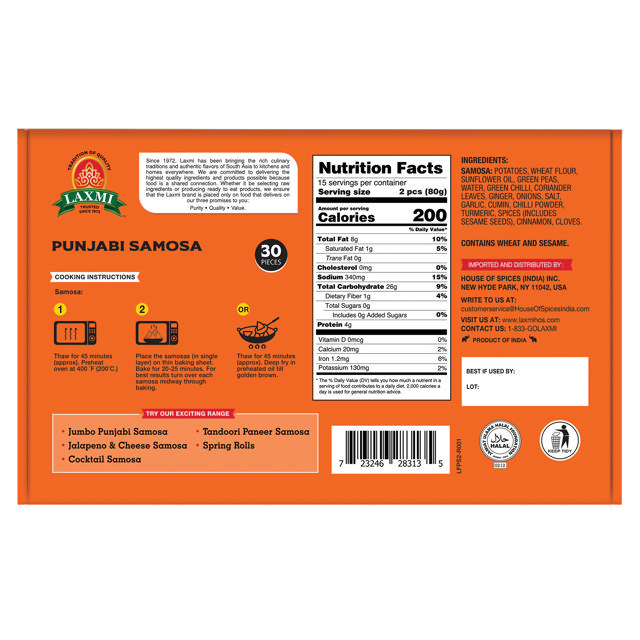 LX. PUNJABI SAMOSA BLK 6X30X40 GM