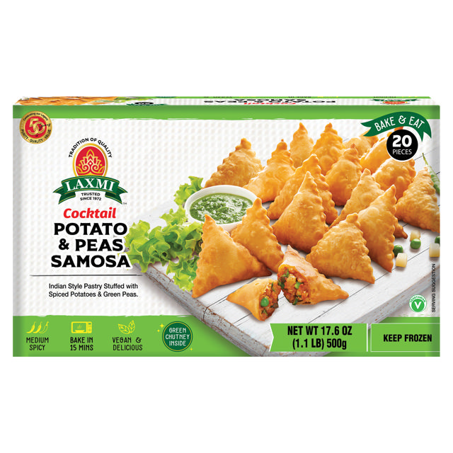 LX. COCKTAIL POT PEAS SAMOSA12X20X20GM (NONGMO)