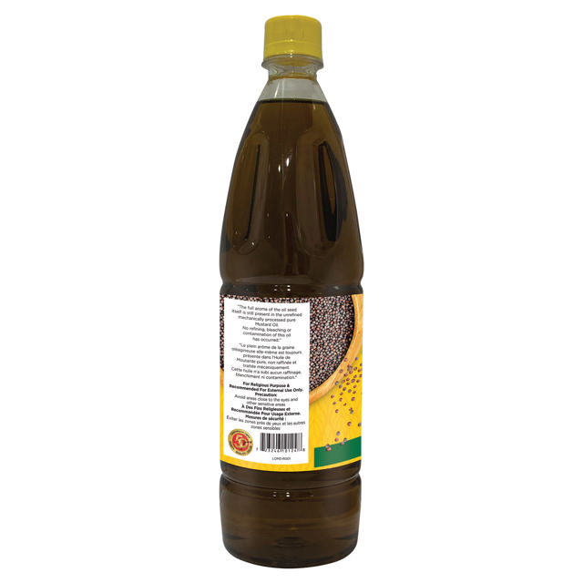 LX. KACHI GHANI MUSTARD OIL 12X34 OZ (1 LTR)