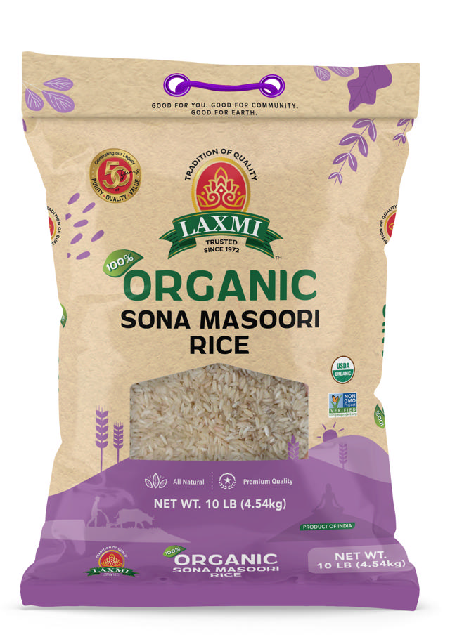 LX. ORGANIC SONA MASOORI RICE 4X10 LB