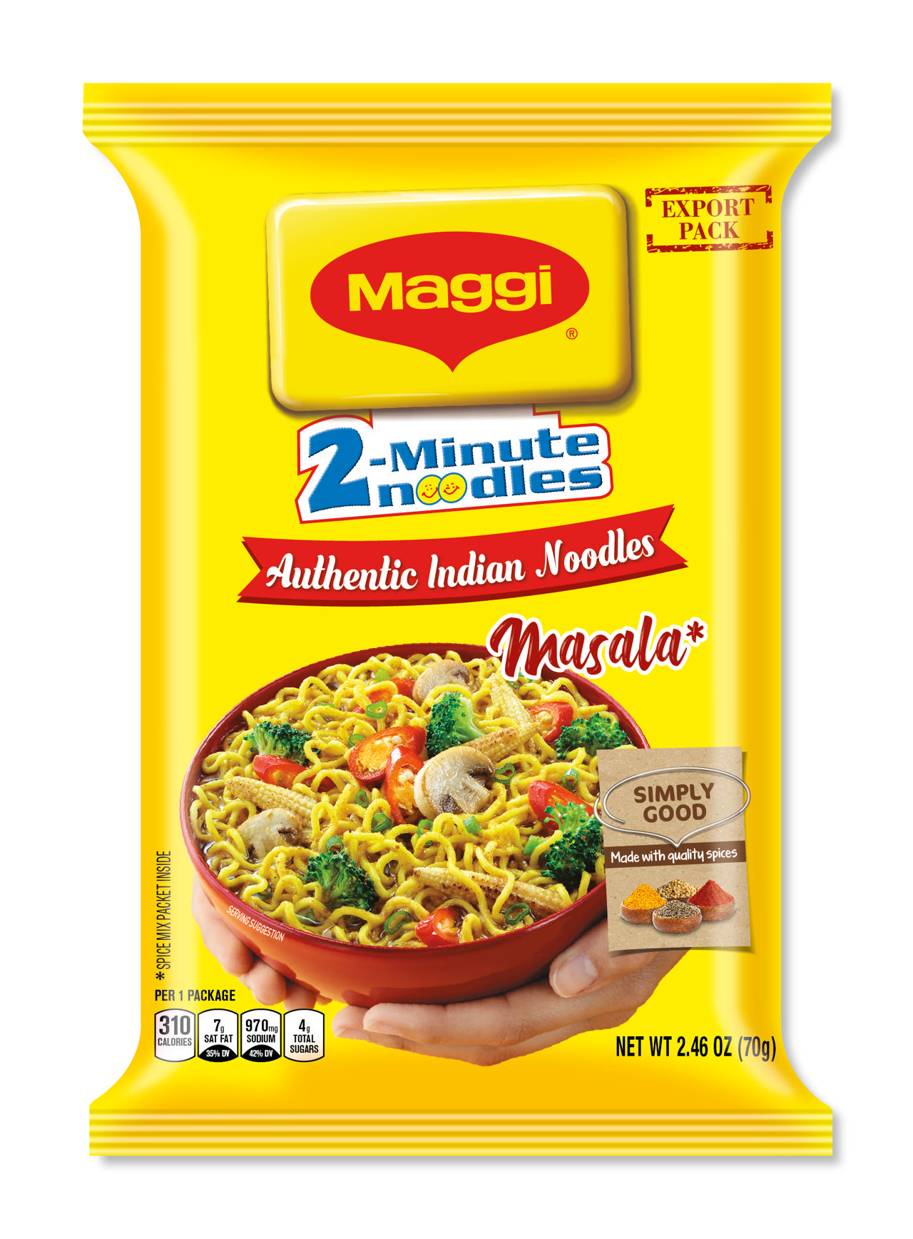 MAGGI MASALA NOODLES 4X24X70 GM  (EXPORT PACK)