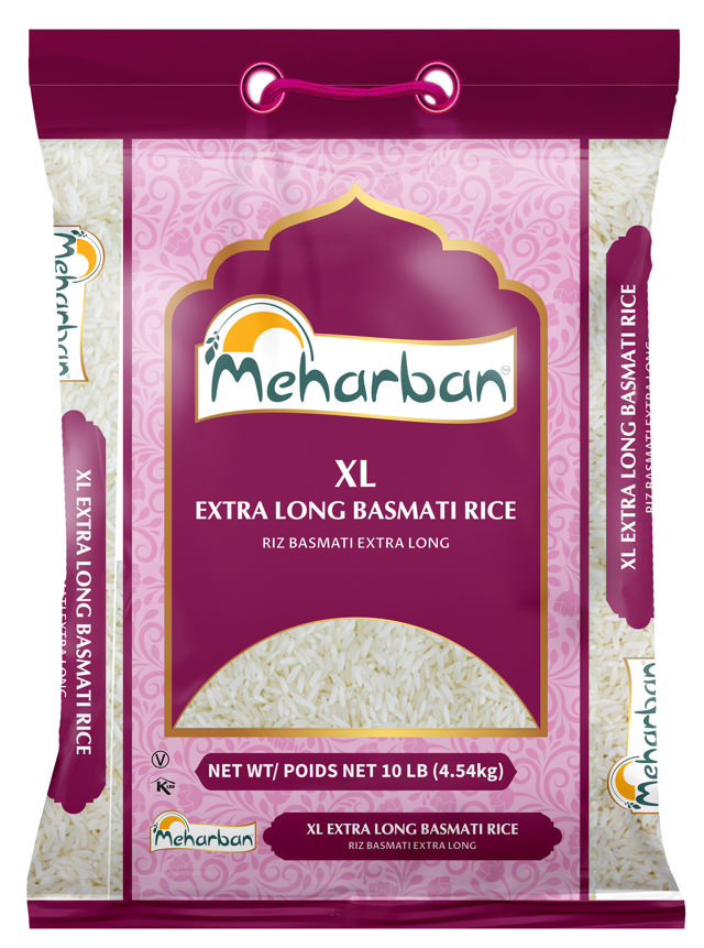 MEHARBAN XXL EXTRA LONG BASMATI RICE 4X10 LB