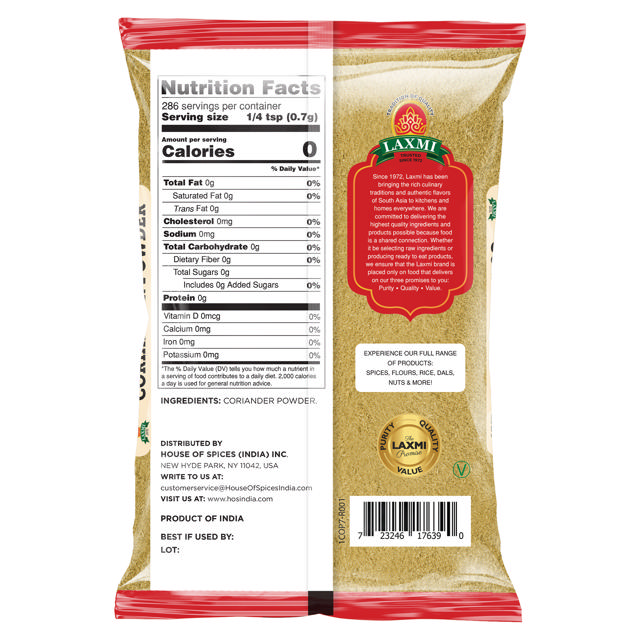 LX. CORIANDER POWDER 12X200 GM (NONGMO)